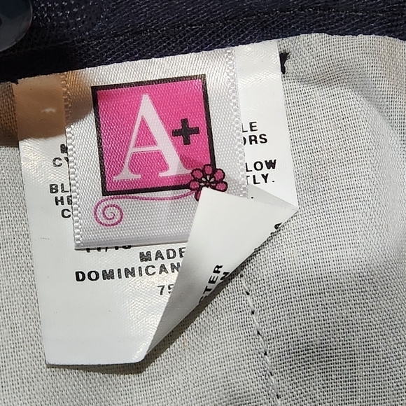 A+ A Plus Uniform Girls Mid-Rise Pants Size 12 Navy Blue School - Picture 8 of 9